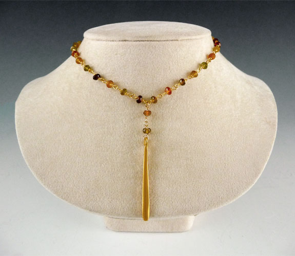 Vermeil & Tourmaline Necklace by Philippa Roberts